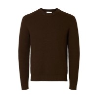 блуза,мъжки,пуловери,selected,dane,relaxed,fit,sweater,brown,(demitasse)