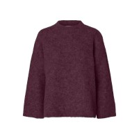 блуза,дамски,пуловери,дамски,плетени,дрехи,selected,gabriella,sweater,purple,(fig,melange)