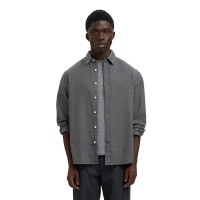 риза,с,дълъг,ръкав,мъжки,ризи,selected,noah,regular,fit,long,sleeve,shirt,gray,flannel,twisted,black,(grey)
