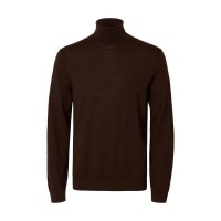 блуза,мъжки,пуловери,selected,tray,high,neck,sweater,brown,(demitasse)