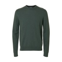 блуза,мъжки,пуловери,selected,tray,relaxed,fit,sweater,green,(deep,forest)