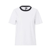тениска,мъжки,тениски,дамски,тениски,pieces,ria,solid,short,sleeve,t,shirt,white,(bright,white,contrast,black)