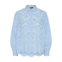 риза,с,дълъг,ръкав,дамски,блузи,дамски,ризи,pieces,vilde,long,sleeve,shirt,cashmere,blue,(blue)