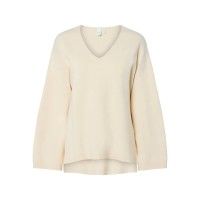 блуза,дамски,пуловери,дамски,плетени,дрехи,yas,elma,v,neck,sweater,birch