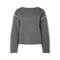 блуза,мъжки,пуловери,дамски,пуловери,yas,stitcha,sweater,grey,(medium,grey,melange,birch,stitches)