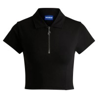 дамски,блузи,с,яка,hugo,dastaja,01,short,sleeve,polo,black