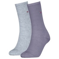 чорапи,дамски,чорапи,tommy,hilfiger,casual,socks,2,pairs,grey,purple,(lilac)