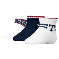 чорапи,детски,чорапи,tommy,hilfiger,701236341,short,socks,3,pairs,white,blue,(tommy,original)