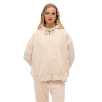 блуза,дамски,блузи,superdry,country,club,velour,full,zip,sweatshirt,pink,tint,(beige)
