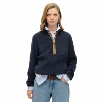 поларена,блуза,дамски,блузи,superdry,estate,fleece,half,zip,sweatshirt,eclipse,navy,(blue)