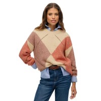 блуза,мъжки,пуловери,дамски,пуловери,superdry,oversized,argyle,sweater,multicolor,(off,white,multi)