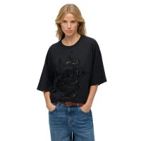 тениска,мъжки,тениски,дамски,тениски,superdry,tattoo,embellish,oversized,short,sleeve,t,shirt,black,(black)