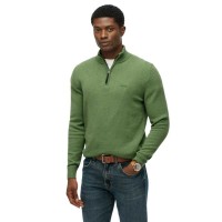 блуза,мъжки,пуловери,superdry,wool,blend,half,zip,sweater,green,(artichoke,green,marl)