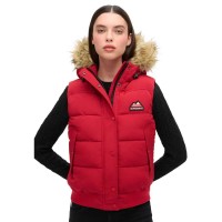 потник,дамски,жилетки,superdry,everest,faux,fur,vest,red,(barndoor,red)