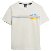 тениска,дамски,тениски,superdry,rainbow,stripe,short,sleeve,t,shirt,riff,white,(white)