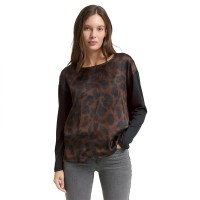 тениска,мъжки,тениски,дамски,тениски,tom,tailor,1048933,long,sleeve,t,shirt,brown,(brown,black,big,leo,print)