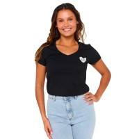 тениска,дамски,тениски,rip,curl,heart,short,sleeve,v,neck,t,shirt,black
