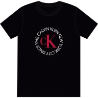 тениска,мъжки,тениски,дамски,тениски,calvin,klein,jeans,30s,word,circle,short,sleeve,t,shirt,black,(black)
