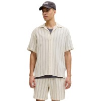 риза,с,къс,ръкав,дамски,ризи,мъжки,ризи,jack,&,jones,coba,striped,resort,short,sleeve,shirt,beige,(antique,white,stripes,stripes)