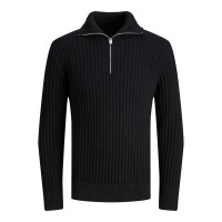 блуза,мъжки,пуловери,jack,&,jones,spencer,half,zip,sweater,black