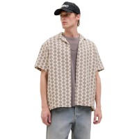 риза,с,къс,ръкав,мъжки,ризи,jack,&,jones,summer,luke,texture,resort,short,sleeve,shirt,mocha,meringue,pattern,diamond,(beige)