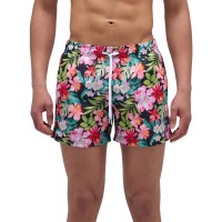 бански,гащета,мъжки,бански,костюми,sundek,elastic,waist,and,bora,bora,print,swimming,shorts,black,(black)