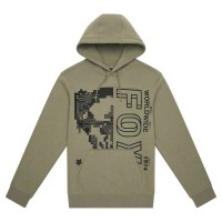 суичър,мъжки,пуловери,fox,racing,skull,hoodie,adobe,(green)