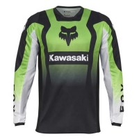 блуза,с,дълъг,ръкав,мъжки,тениски,дамски,тениски,fox,racing,180,kawasaki,long,sleeve,jersey,green,(flo,green)
