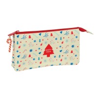 ученически,принадлежности,safta,842506744,icons,merry,xmas,triple,pencil,case,beige,(multicolor)