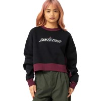 блуза,дамски,блузи,santa,cruz,flourish,strip,crew,sweatshirt,black,(black)