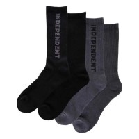 чорапи,мъжки,чорапи,дамски,чорапи,independent,baseline,crew,socks,2,pairs,black,grey,(black,charcoal)