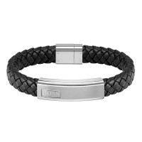 бижутерия,boss,1580178m,bracelet,silver,(black,silver)