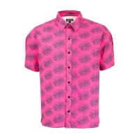 риза,с,къс,ръкав,дамски,ризи,мъжки,ризи,santa,cruz,broken,dot,short,sleeve,shirt,pink,(hot,pink)