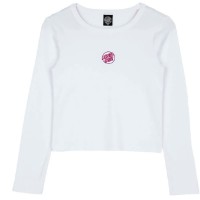тениска,дамски,тениски,santa,cruz,partial,dot,emb,long,sleeve,t,shirt,white