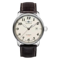 часовник,часовници,zeppelin,7656,5,watch,silver,(brown,beige)