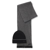 шал,ръкавици,шапки,и,шалове,boss,set,hernesto,10274324,scarf,grey,(black)