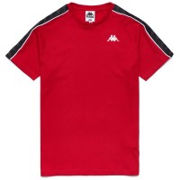 тениска,детски,тениски,kappa,coen,slim,222,banda,short,sleeve,t,shirt,red,(red,racing,black,white)