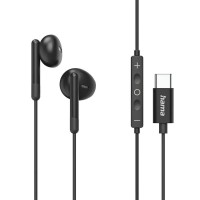слушалки,слушалки,hama,classy,usb,c,earphones,black,(black)