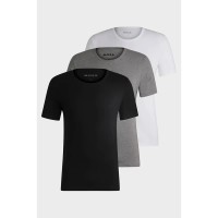 тениска,мъжки,тениски,boss,classic,short,sleeve,t,shirt,3,units,refurbished,white,grey,black