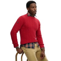 блуза,мъжки,пуловери,дамски,пуловери,superdry,cotton,cable,knit,crew,sweater,red,(expedition,red)