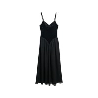 рокля,дамски,поли,и,рокли,superdry,lbd,velvet,corset,midi,dress,black,(black)