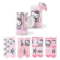 чорапи,мъжки,чорапи,дамски,чорапи,hello,kitty,hello,kitty,4,pairs,socks,pink,(multicolor)