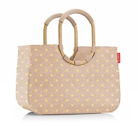 пазарска,чанта,всички,чанти,reisenthel,loopshopper,25l,shopper,bag,beige,(frame,metallic,dots,coffee)