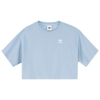 тениска,мъжки,тениски,дамски,тениски,adidas,originals,cropped,waffle,short,sleeve,t,shirt,blue,(crystal,sky)