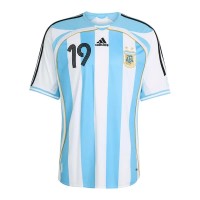 футболна,фланелка,мъжки,тениски,дамски,тениски,adidas,argentina,home,2006,messi,short,sleeve,t,shirt,blue,(white)