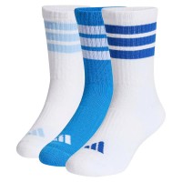 чорапи,мъжки,чорапи,дамски,чорапи,adidas,3,stripes,cushioned,sportswear,crew,socks,3,units,white,(ray,blue,white,glow,blue)