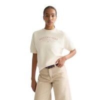 риза,с,къс,ръкав,дамски,блузи,scotch,&,soda,u9e01314t,short,sleeve,sweatshirt,beige,(eggnog)