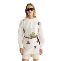 рокля,дамски,поли,и,рокли,scotch,&,soda,ufu01444t,long,sleeve,short,dress,white,(eggnog)