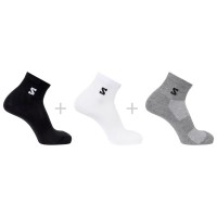 чорапи,мъжки,чорапи,дамски,чорапи,salomon,everyday,lite,quarter,socks,3,units,multicolor,(black,white,frost,gray)