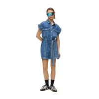 рокля,дамски,поли,и,рокли,karl,lagerfeld,jeans,b2w13054,short,sleeve,short,dress,blue,(mid,blue,stone)